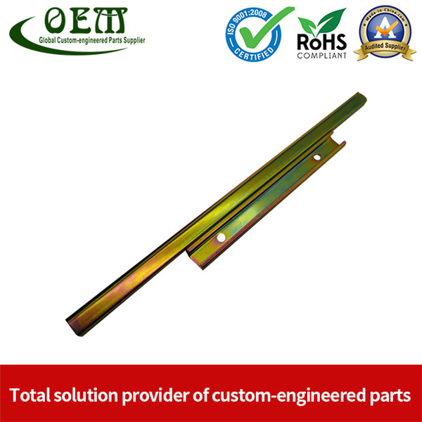 Auto Window Lifter Motor Bracket Galvanized Steel Stamping Metal Parts with Golden Color Zinc Plated And Passivization Finish