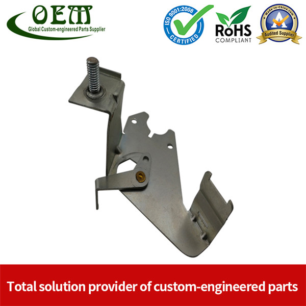 Galvanized Steel Stamping And Laser Cutting Mounting Bracket for Automobile Heating Raditor