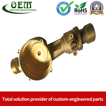 Brass CNC Turned Precision Parts - Ultrasonic Water Meter Body Used for Flow Mater