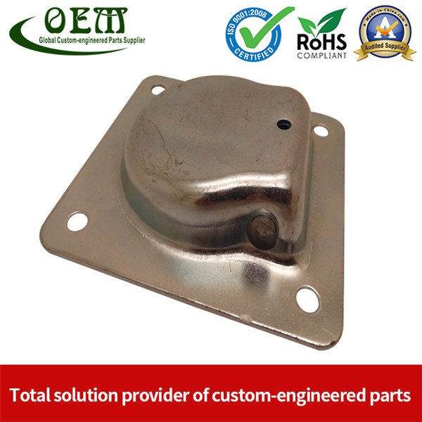 Zinc Plated Precision Deep Drawn Metal Stamping Parts Door Step Latch for Wooden Gate Hinges