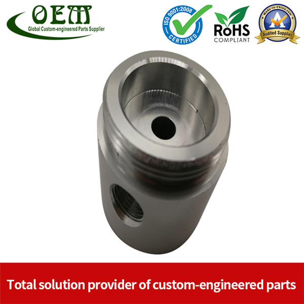 CE Certificated Hard Anodizing Aluminium CNC Turning Parts - Aluminum Connector for Electronic Light