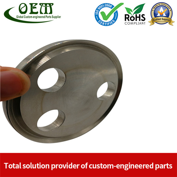 ISO 9001 Qualified CNC Stainless Steel Machining Parts - Cylinder Flange for Telecommunications