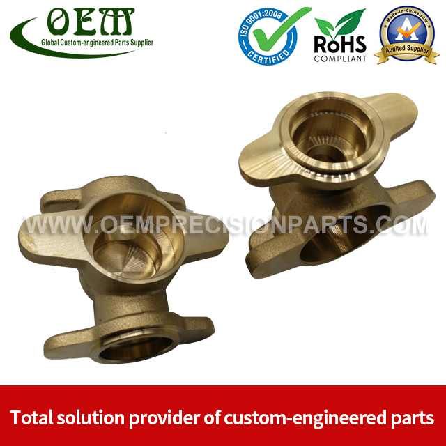 CNC Brass TurningParts - Brass tap Blocks for Solar Energy Equipment
