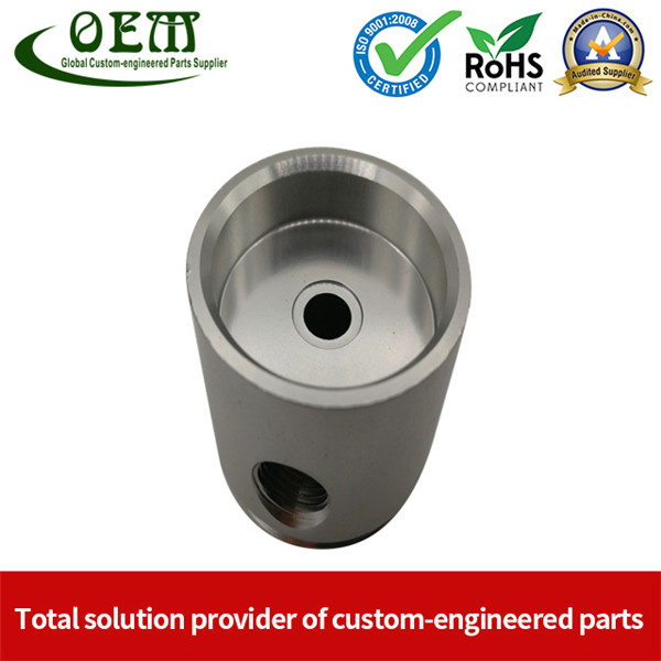 CE Certificated Hard Anodizing Aluminium CNC Turning Parts - Aluminum Connector for Electronic Light
