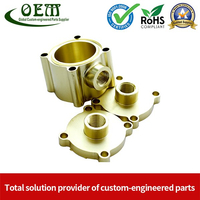 Custom Brass Machining Parts Copper Retainer Flanges Used for Fiber Optic Components