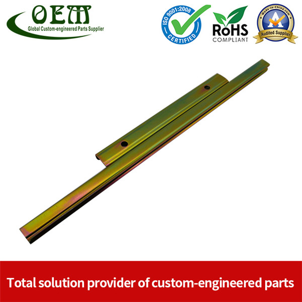 Auto Window Lifter Motor Bracket Galvanized Steel Stamping Metal Parts with Golden Color Zinc Plated And Passivization Finish
